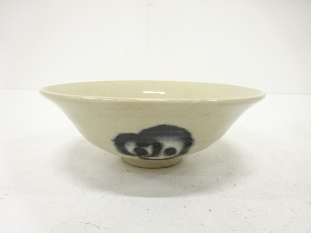 JAPANESE TEA CEREMONY / FLAT TEA CHAWAN / FLOWER